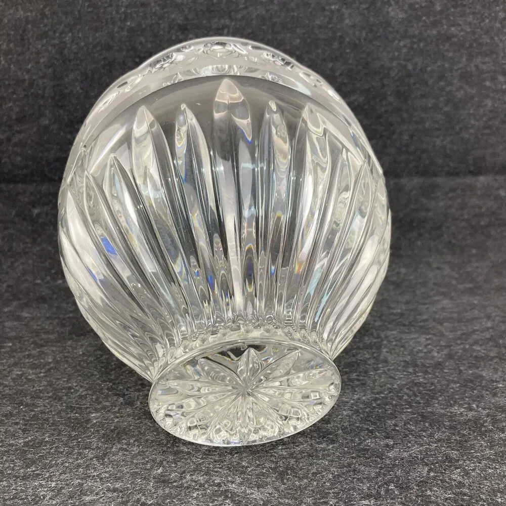 Oneida Southern Garden Lead Crystal Candy Dish with Frosted Rose Design‎ Trinket